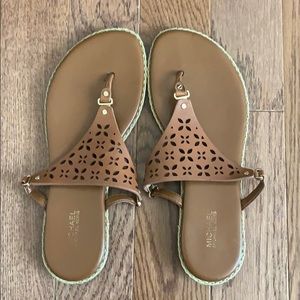 Michael Kors Brown Leather Sandals
